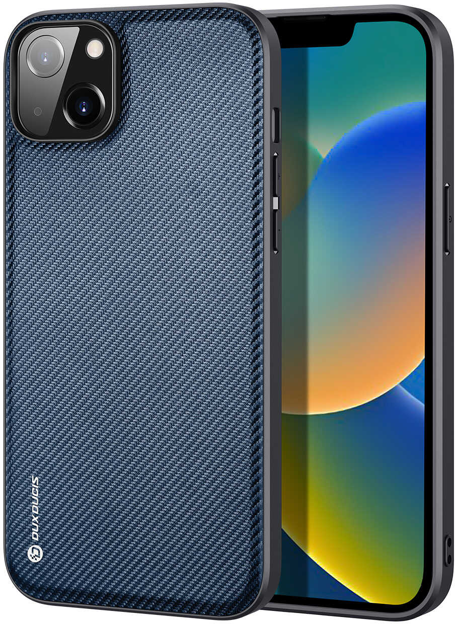 Dux Ducis Fino etui pokrowiec pokryty nylonowym materiałem iPhone 14 Plus niebieski