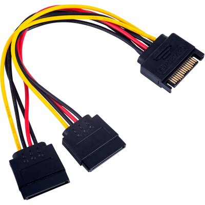 Kabel zasilający Akyga AK-CA-31 ( SATA / 2x SATA F-M PVC 0,15m ) KABAKGZAW0015 [5273312]
