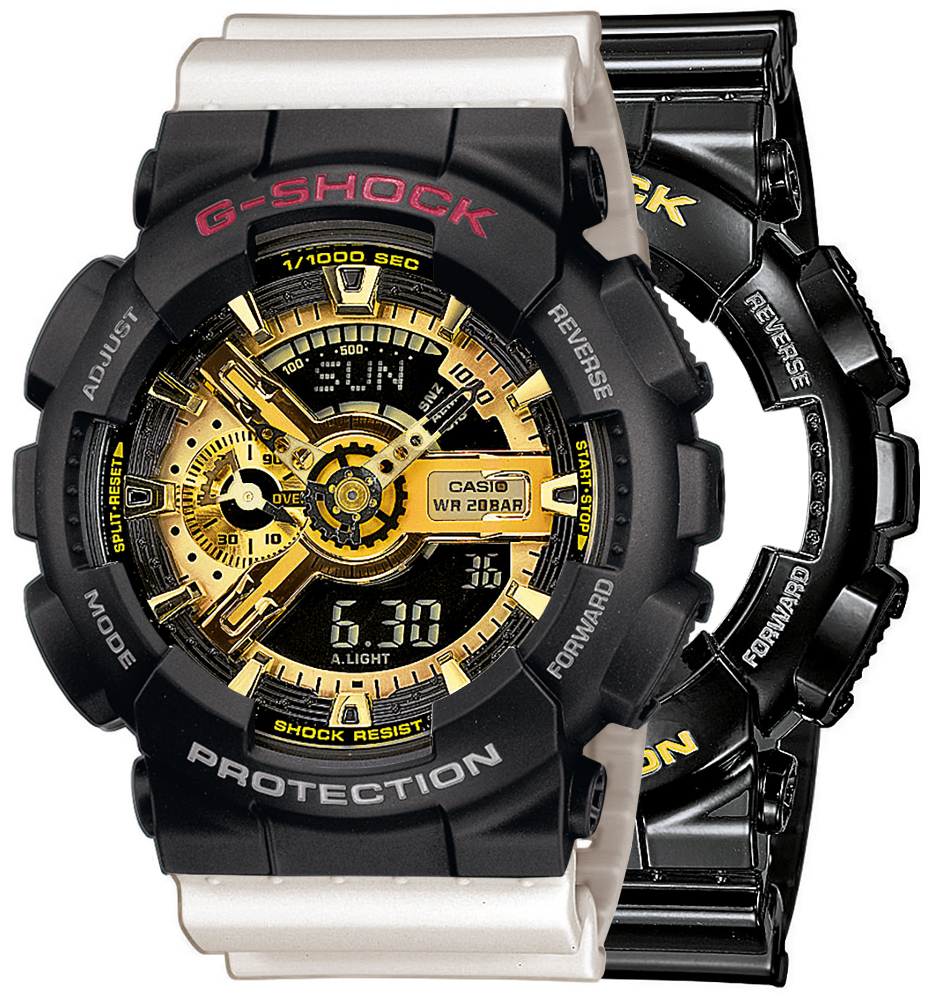 Zegarek G-SHOCK SET GA-110GB-1AER + BEZEL 10378531 + PASEK 10395227
