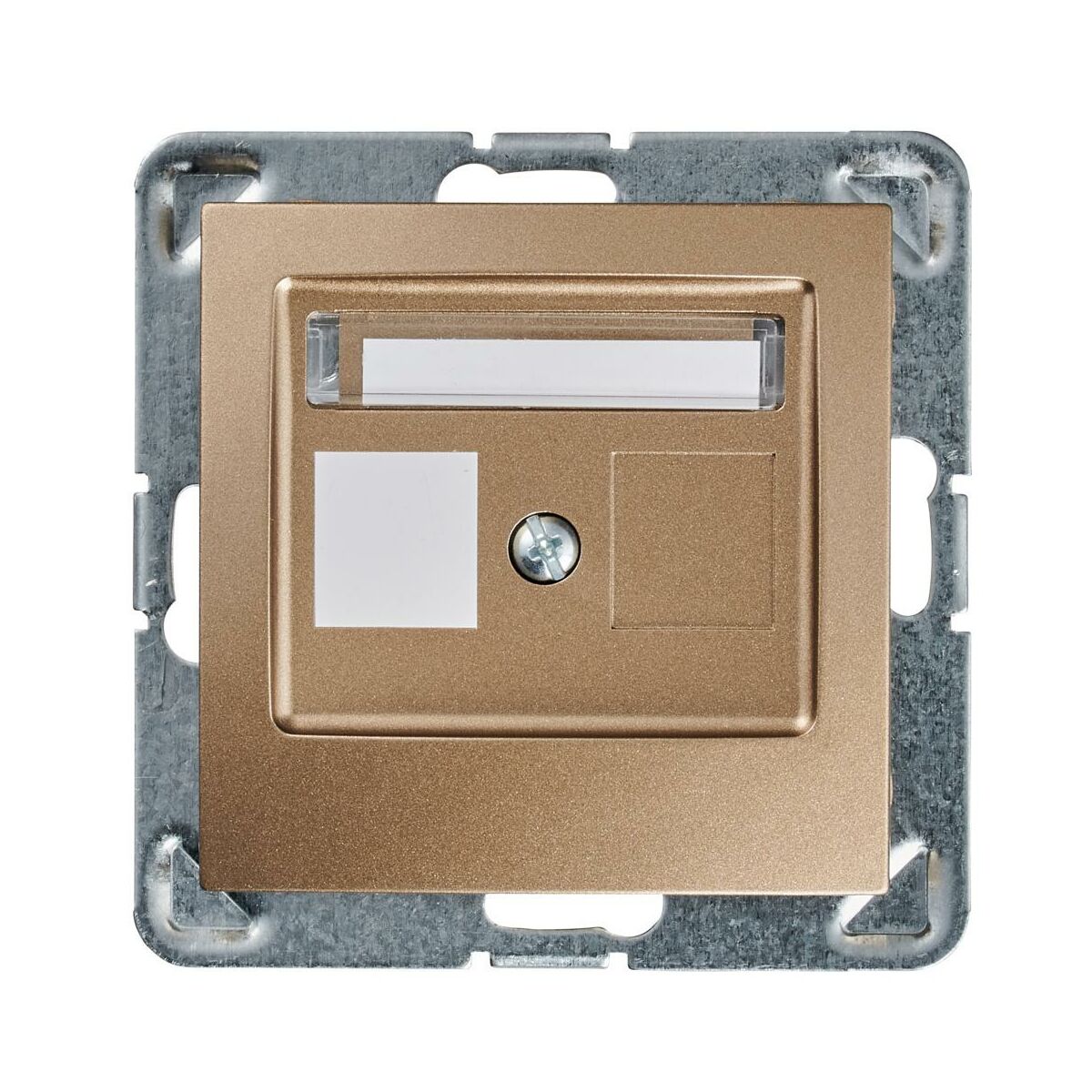 Ospel Plakietka pojedynczego gniazda teleinformatycznego IMPRESJA Złoty GPK-1Y/p/28