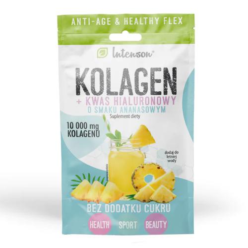 INTENSON Kolagen + kwas hialuronowy o smaku ananasowym 11,4 g >> DARMOWA  DOSTAWA od 49zł  