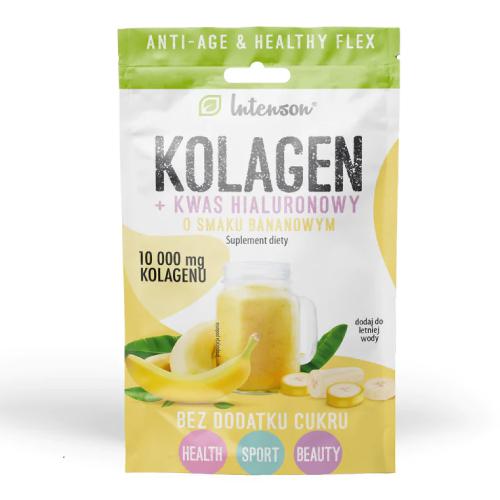 INTENSON Kolagen + kwas hialuronowy o smaku bananowym 11,1g - >>> DARMOWA od 99zł 