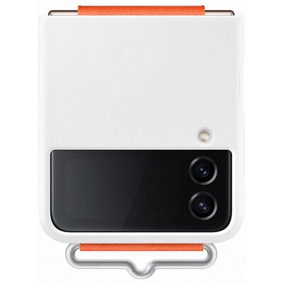 Etui Samsung Silicone Cover z paskiem do Samsung Galaxy Z Flip 4 Biały