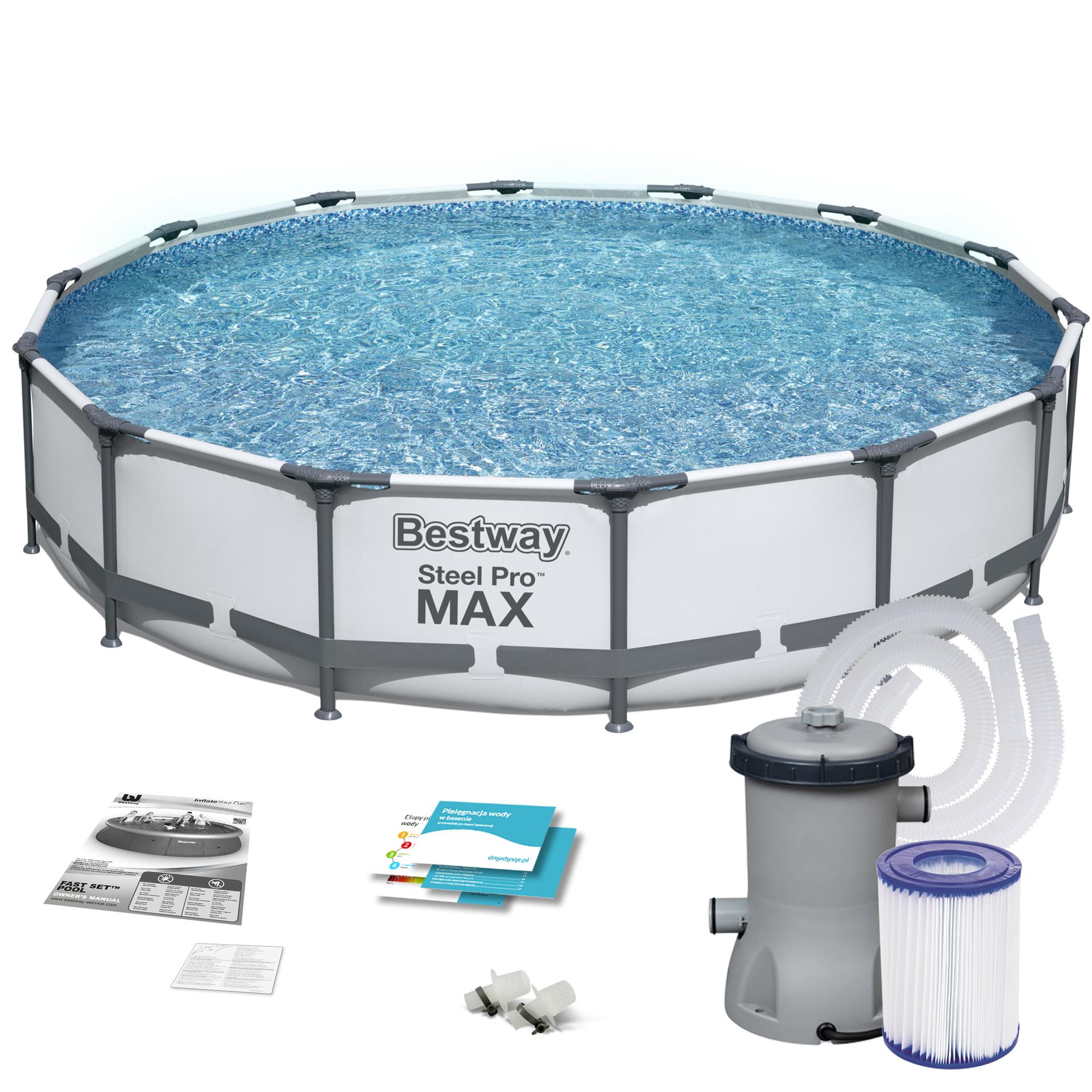 Bestway Basen ogrodowy stelażowy z pompą 427 x 84 cm 7w1 56595