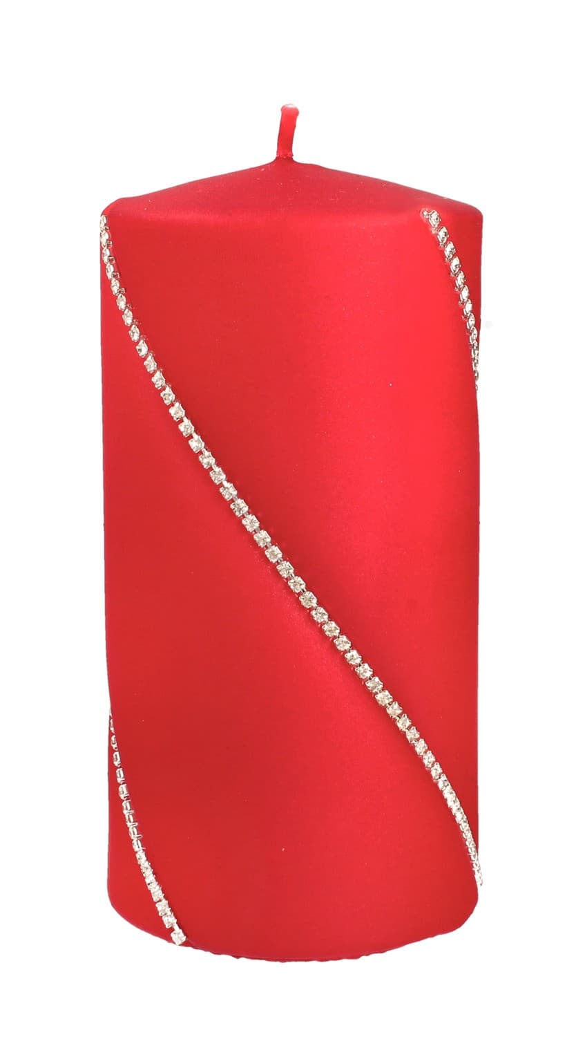 Artman Świeca ozdobna Bolero czerwona walec średni 1szt 986670