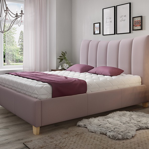 Łóżko ARIEL COMFORTEO tapicerowane : Rozmiar - 160x200, Pojemnik  - Bez pojemnika, Tkanina - Grupa V