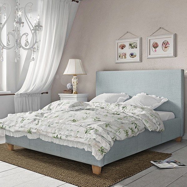 Łóżko BASIC COMFORTEO tapicerowane : Rozmiar - 160x200, Pojemnik  - Z pojemnikiem, Tkanina - Grupa V, Wysokość wezgłowia - 86 cm