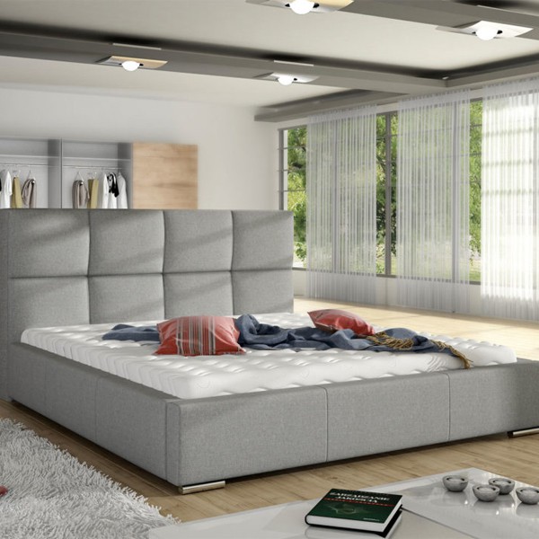 Łóżko STELLA COMFORTEO tapicerowane : Rozmiar - 80x200, Tkanina - Grupa I, Pojemnik  - Bez pojemnika, Wysokość wezgłowia - 86 cm