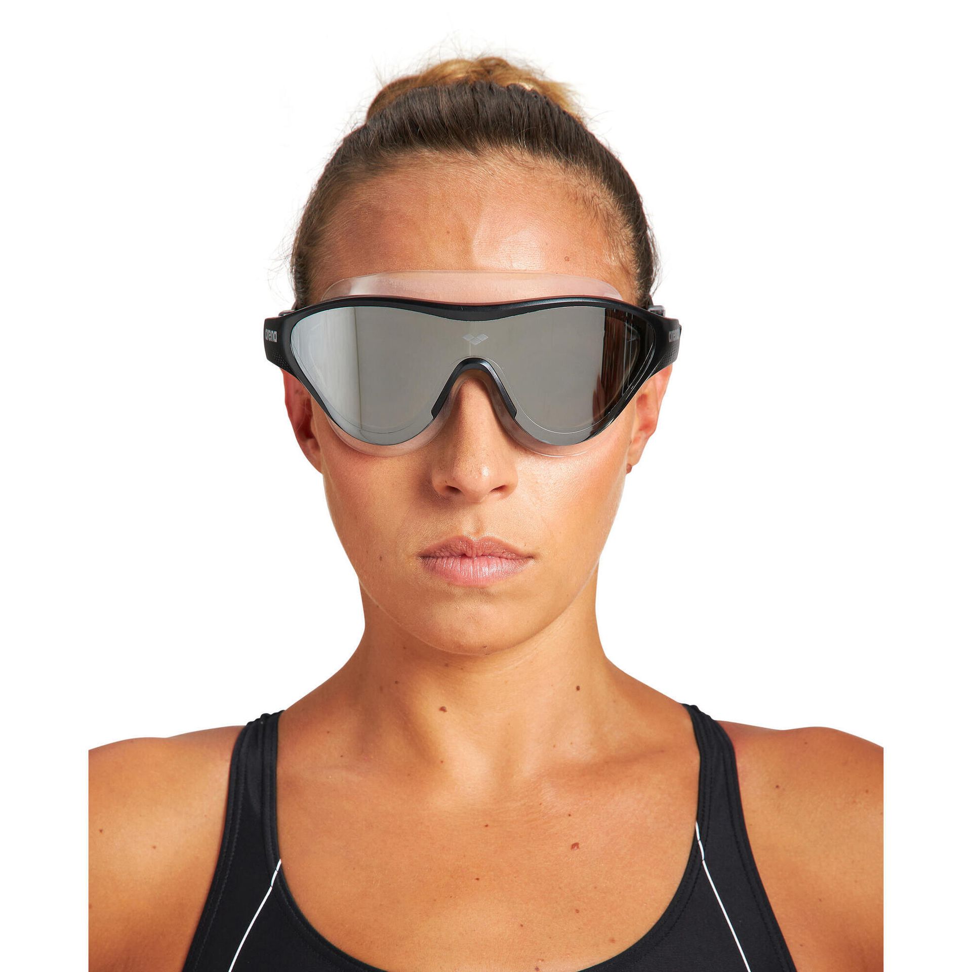 Arena The One Mask Mirror Goggles, silver/black/black 2021 Okulary do pływania 4308-101-0