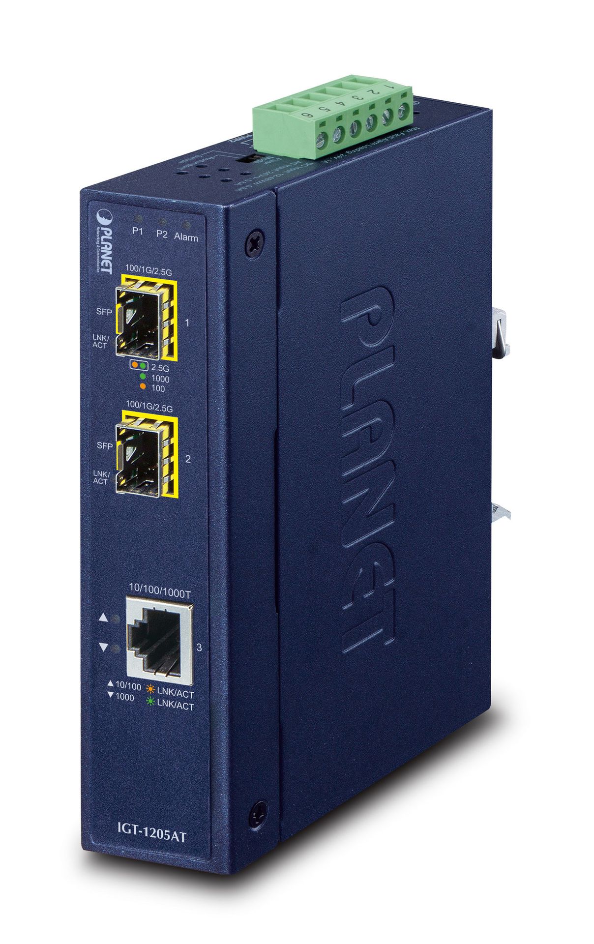 Planet IGT-1205AT Konwerter przemys. -40oC GEth> SFP