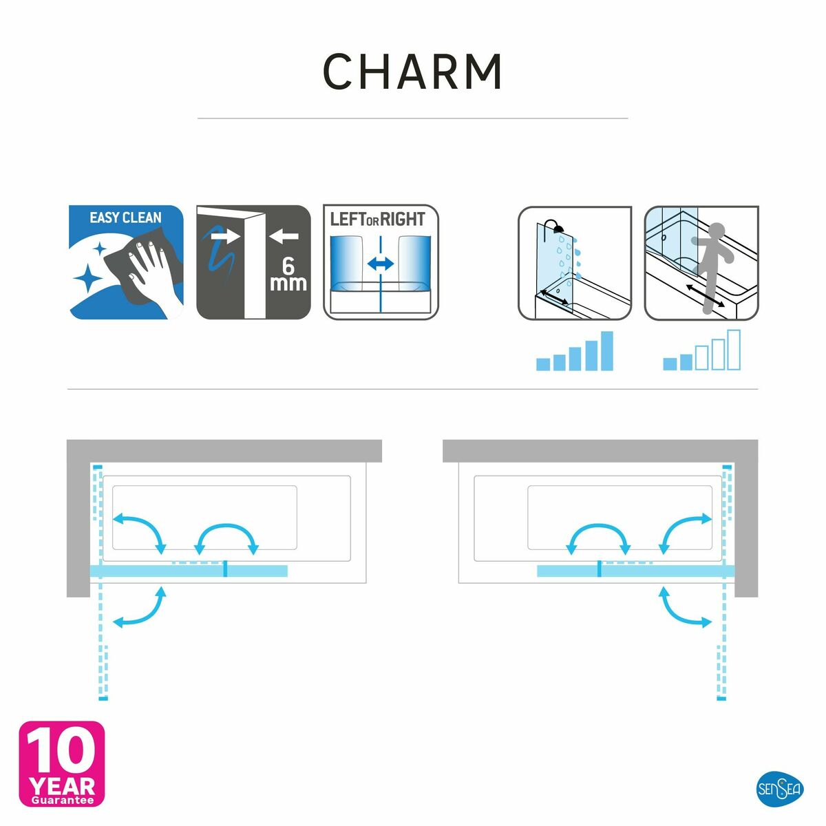 Parawan nawannowy 150 X (90/35) Charm Sensea