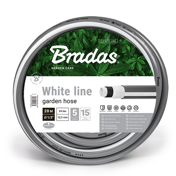 Wąż ogrodowy Bradas white line 1/2