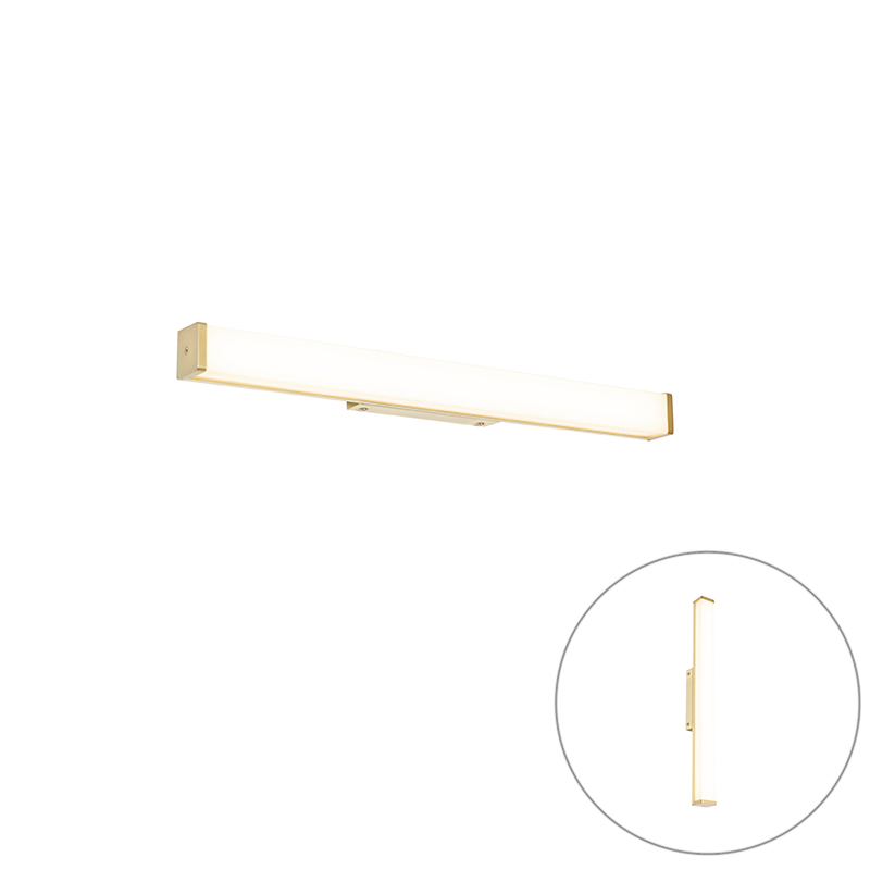 QAZQA Kinkiet łazienkowy mosiądz 62 cm z diodą LED IP44 - Cascada