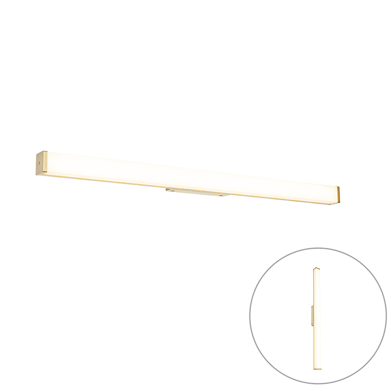 QAZQA Kinkiet łazienkowy mosiądz 92 cm z diodą LED IP44 - Cascada