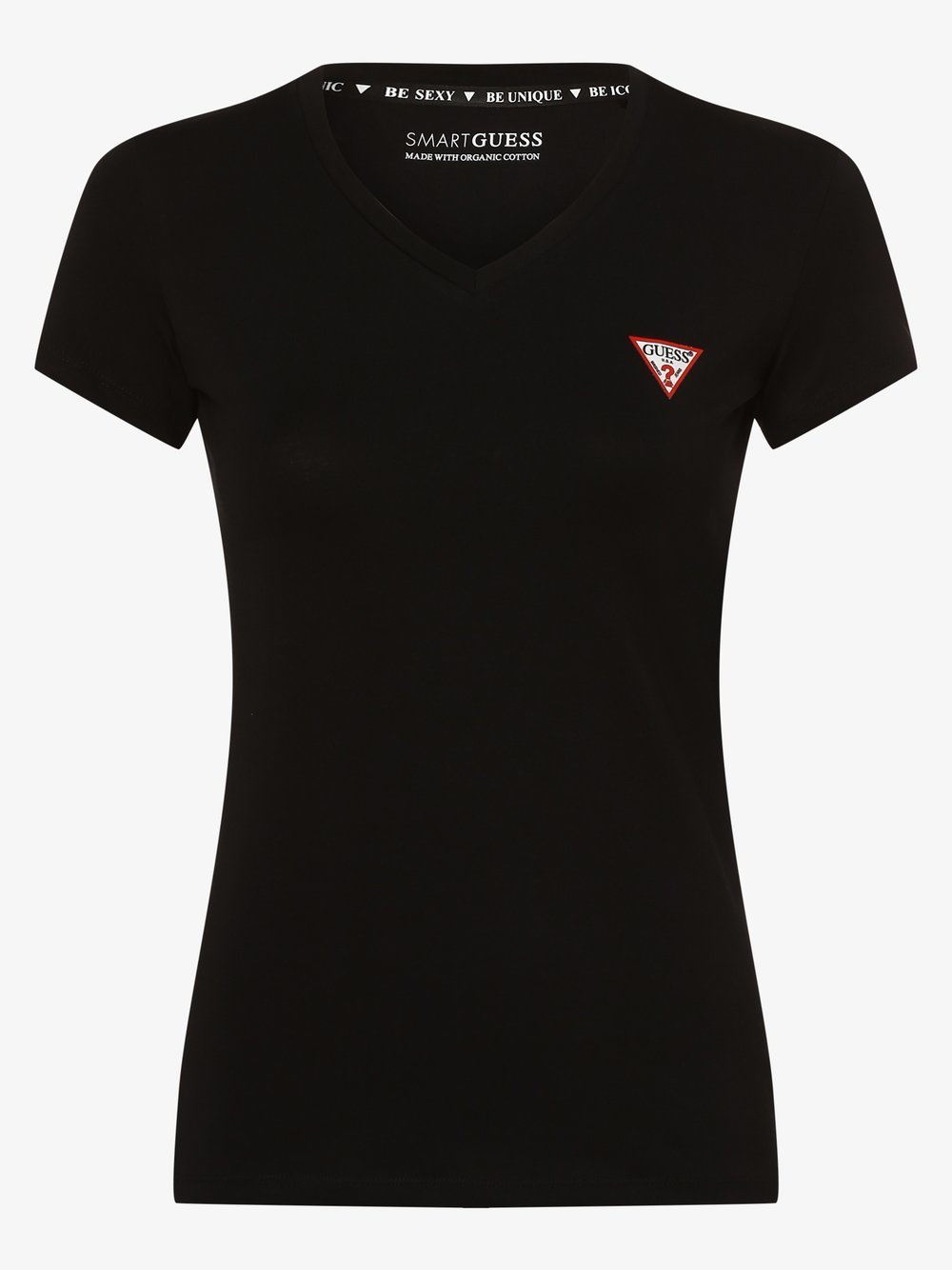 GUESS - T-shirt damski, czarny