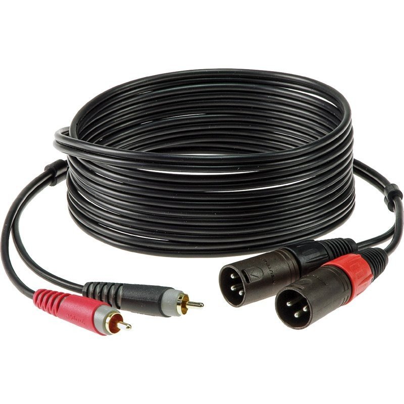 Zdjęcia - Kabel Klotz AT-CM0200  2x RCA - 2 x XLR męski 2m 