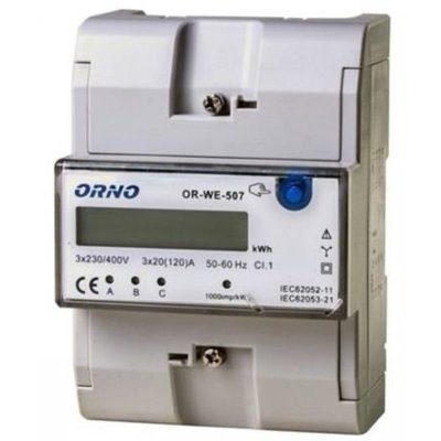 Orno Licznik zużycia energii elektrycznej 3F 3x20(120)A OR-WE-507