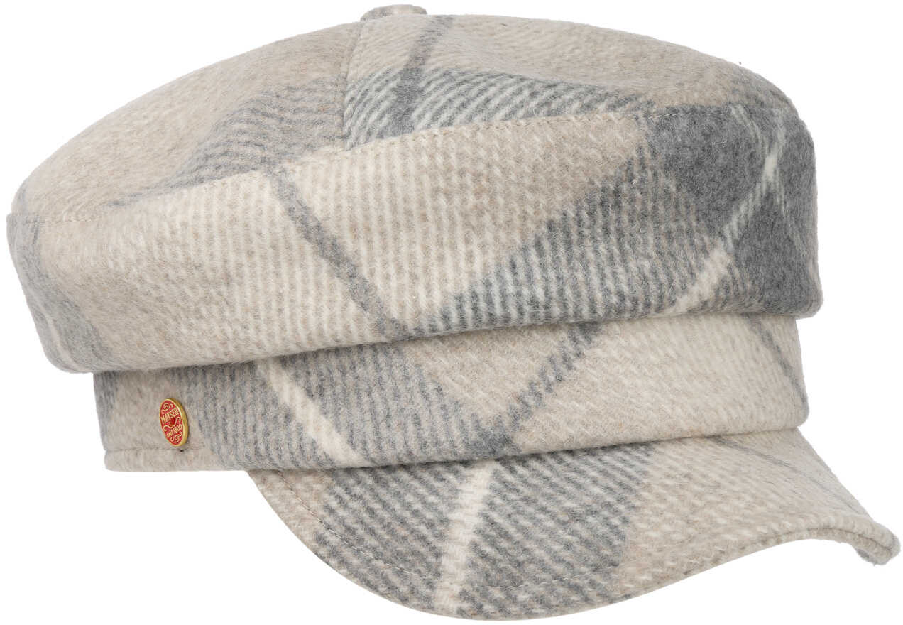 Czapka Żeglarska Debby Check by Mayser, jasnobeżowy, L (59-60 cm)