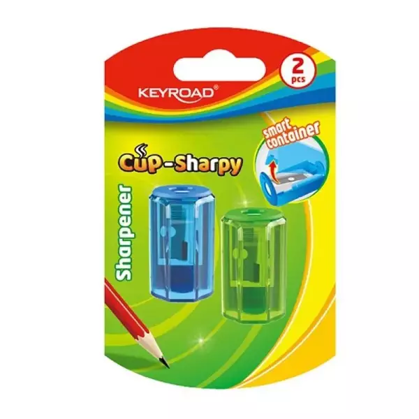 Temperówka plastikowa pojedyncza z pojemnikiem 8mm - Keyroad
