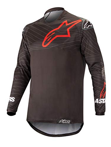 Alpinestars Uniseks-dorosły Venture R koszulka czarna czerwona Lg (multi, jeden_rozmiar)