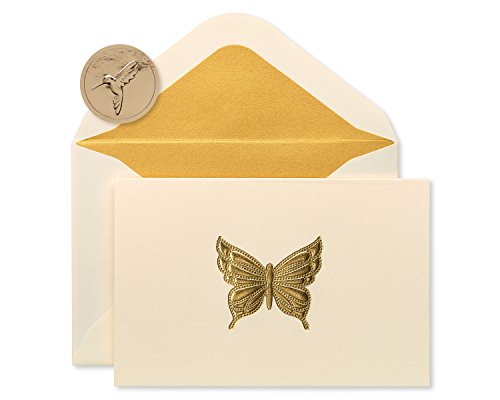 Papyrus Puste kartki z kopertami, złoty motyl (16 sztuk) - 5228233