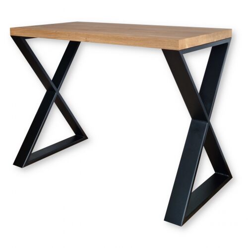 Minimalistyczne biurko Loftowe LITY DĄB w industrialnym stylu ,,X-Z