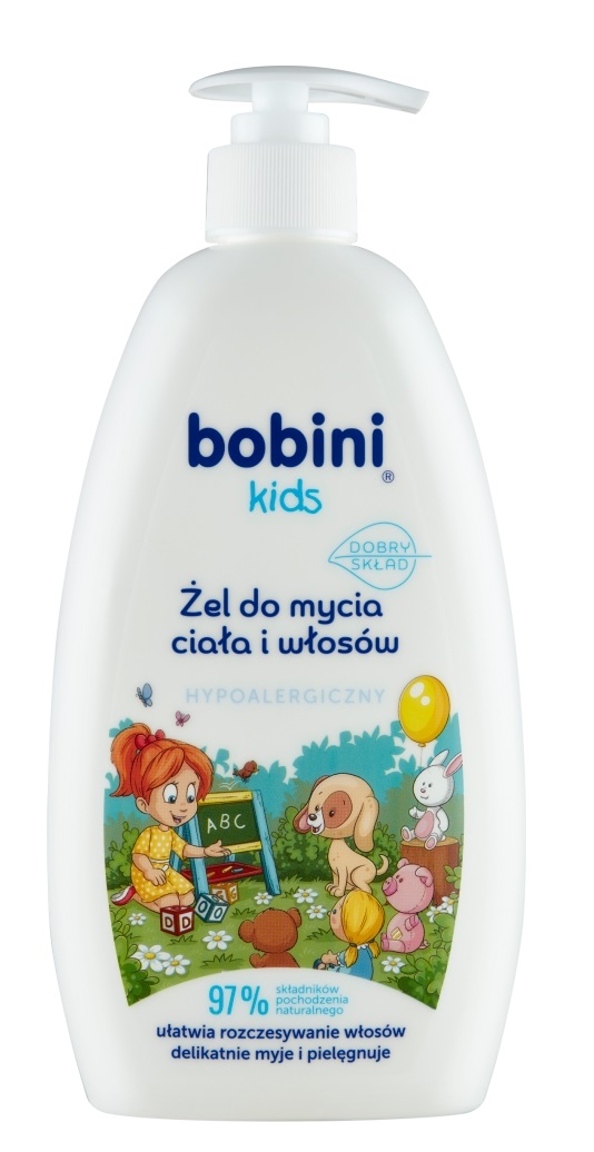 BOBINI Kids Żel hypoalergiczny do mycia ciała i włosów 500ml
