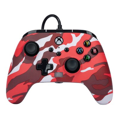 Opinie o Kontroler PowerA Enhanced Wired pro Xbox Series X|S - Red Camo (1525942-01)