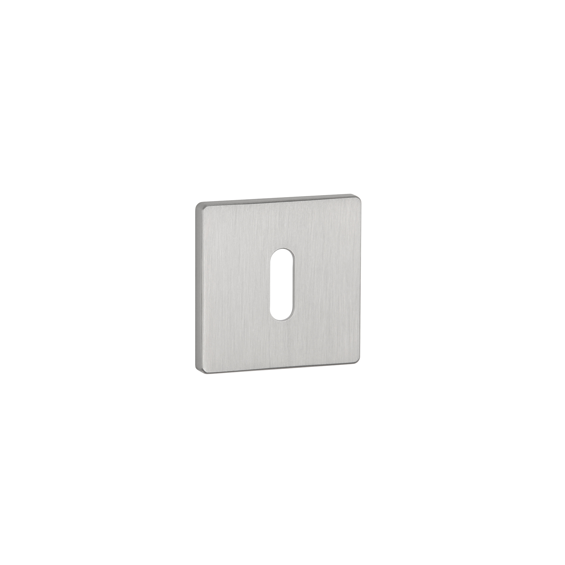 ROZETA APRILE KWADRATOWA Q SUPER SLIM 5mm CHROM SZCZOTKOWANY KLUCZ