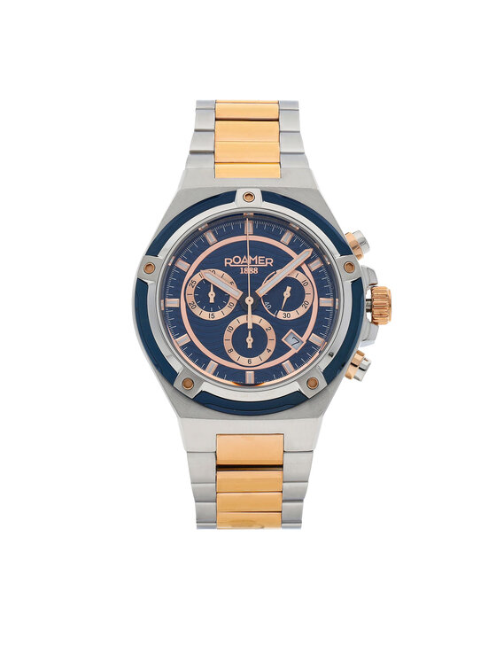 Roamer Zegarek Tempomaster Chrono 221837 49 45 20 Srebrny