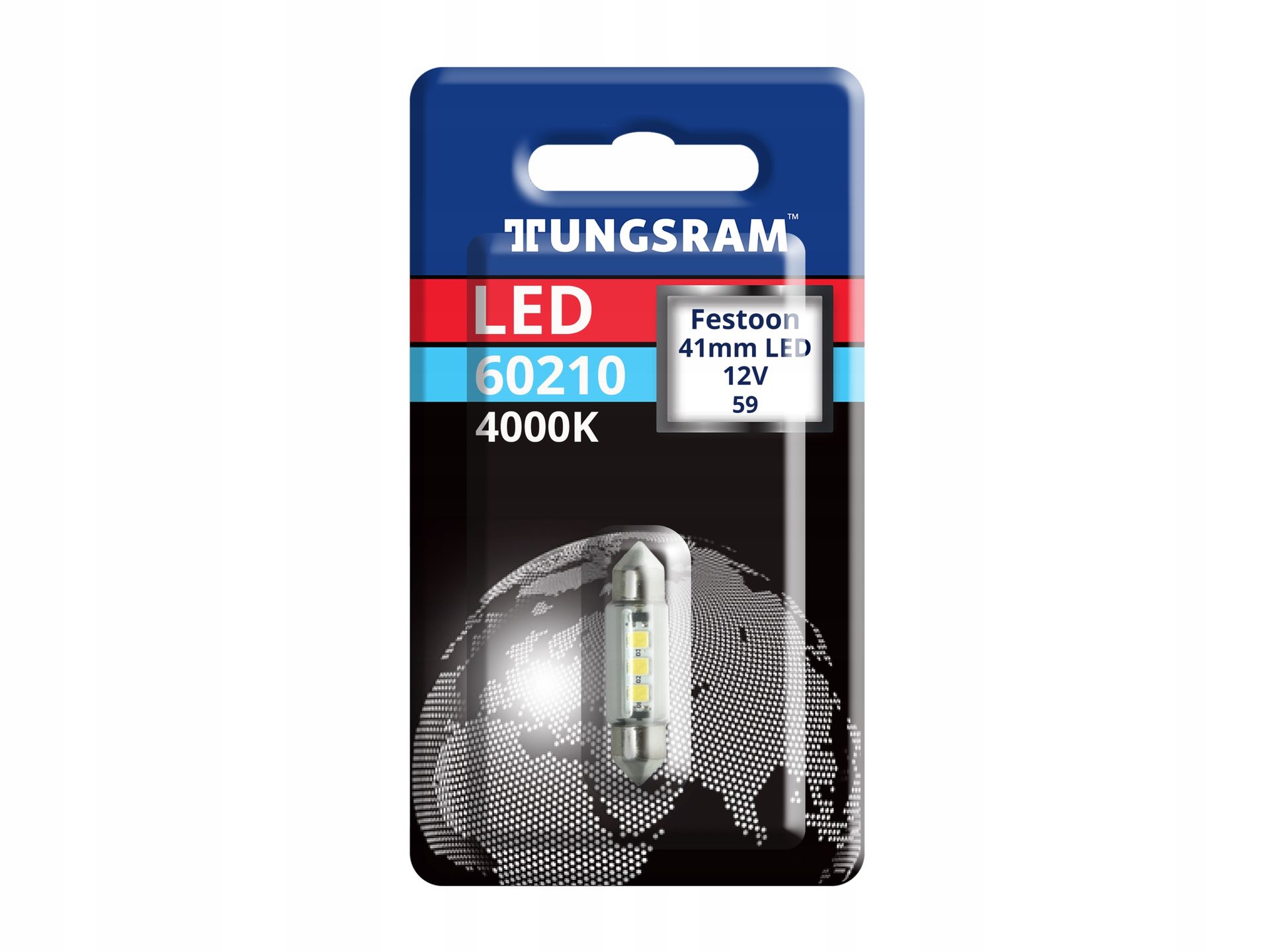Tungsram żarówka LED C10W 41mm 12V 0.5W 4000K 1szt
