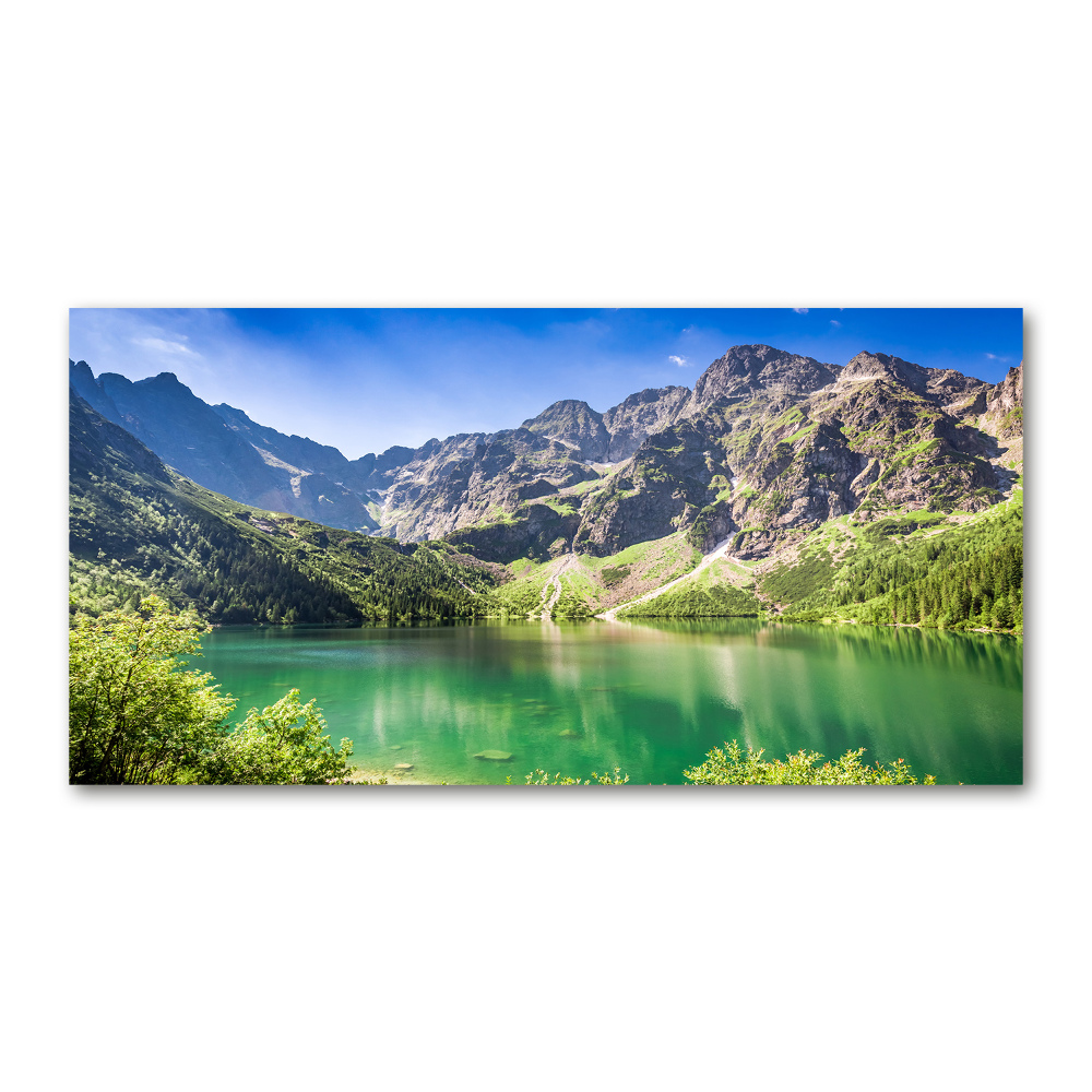 Foto obraz szkło akryl Morskie oko Tatry
