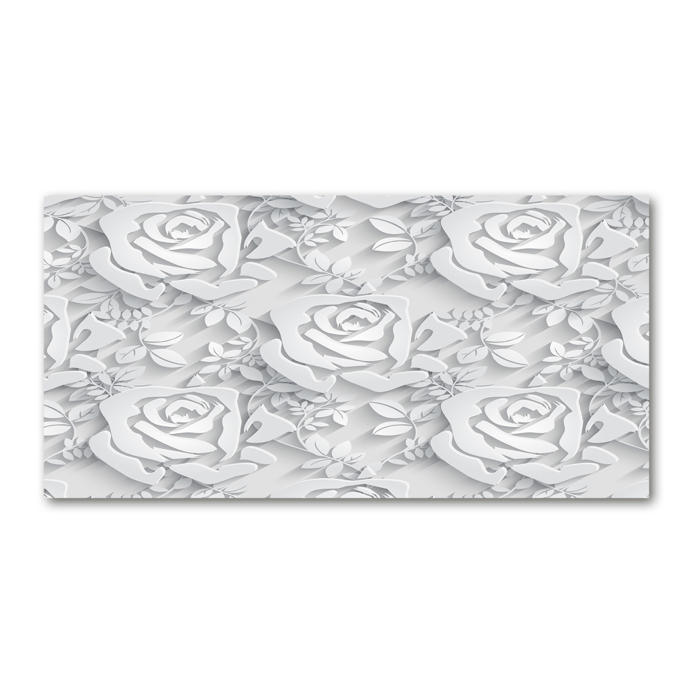 Foto obraz szkło hartowane Róże wzór
