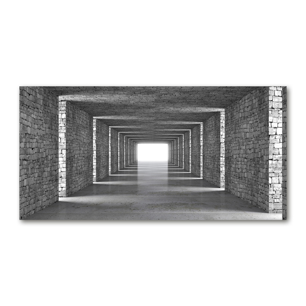 Foto obraz szkło hartowane Tunel z cegły