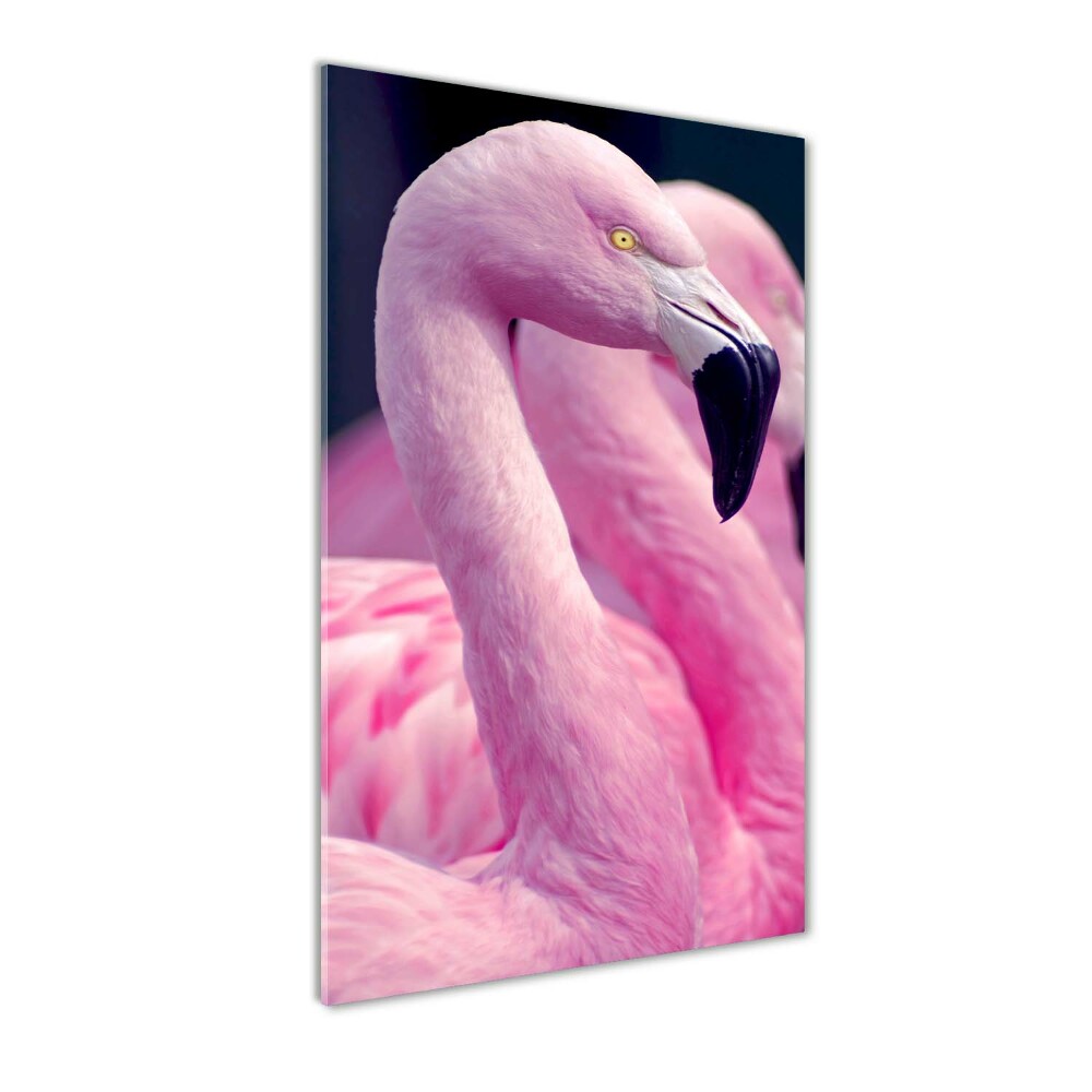 Foto-obraz szkło hartowane pionowy Flamingi