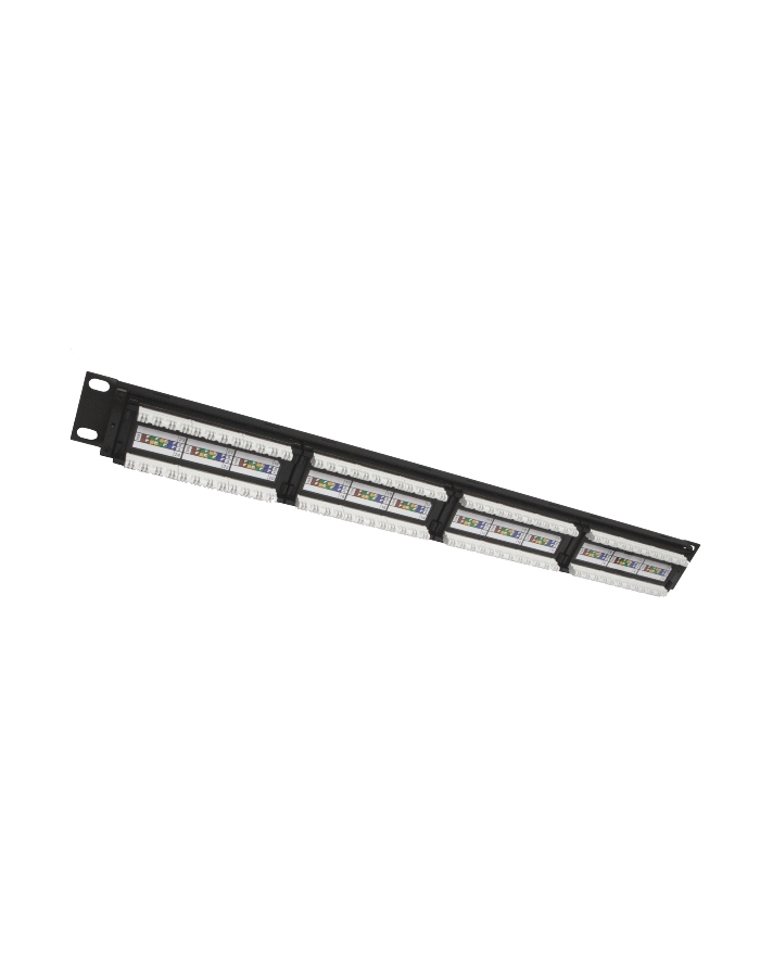Solarix Panel krosowy 24 x RJ45 CAT6 UTP 1U, Czarny (350 MHz)