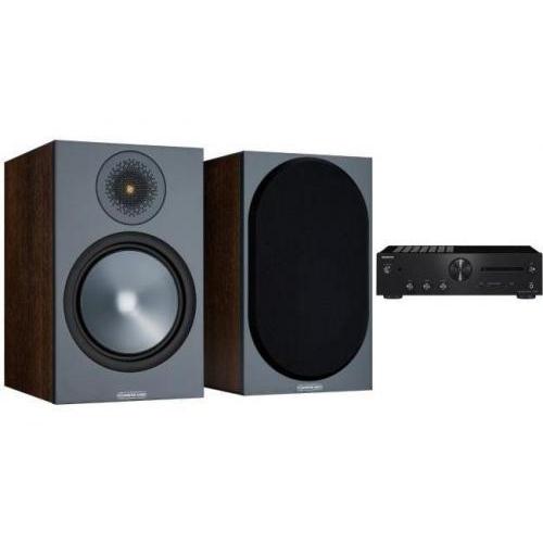 ONKYO A-9130 + MONITOR AUDIO BRONZE 100 orzech