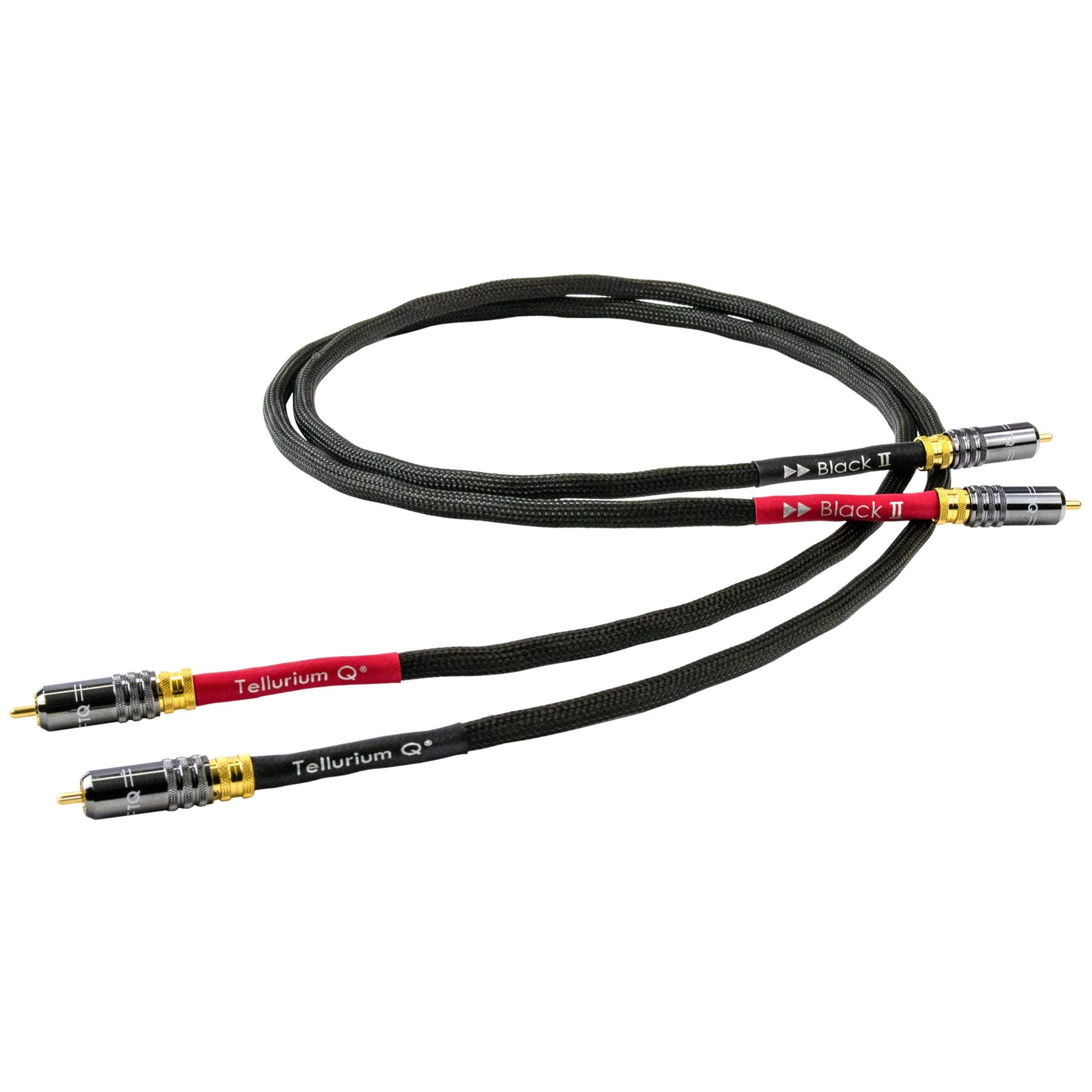 Tellurium Q Black II RCA - Komplet kabli interkonekt RCA - RCA 2 x 2m 2m ✦ SALON ✦ ZAPYTAJ O RABAT ✦ RATY 30x0%