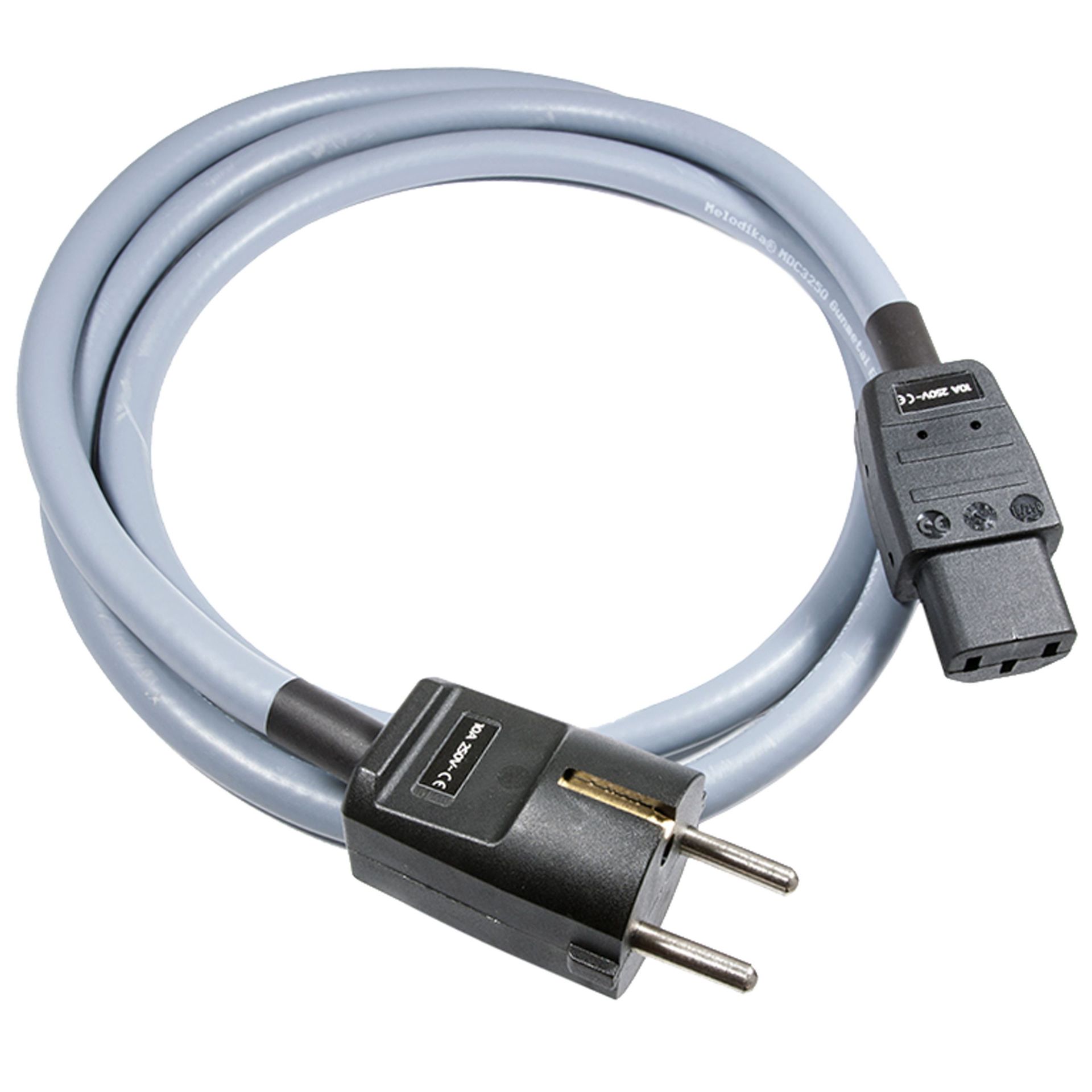 Melodika MDP05G Kabel zasilający z uziemieniem 0.5m Schuko-IEC C13 0,5m ✦ SALON ✦ ZAPYTAJ O RABAT ✦ RATY 30x0%