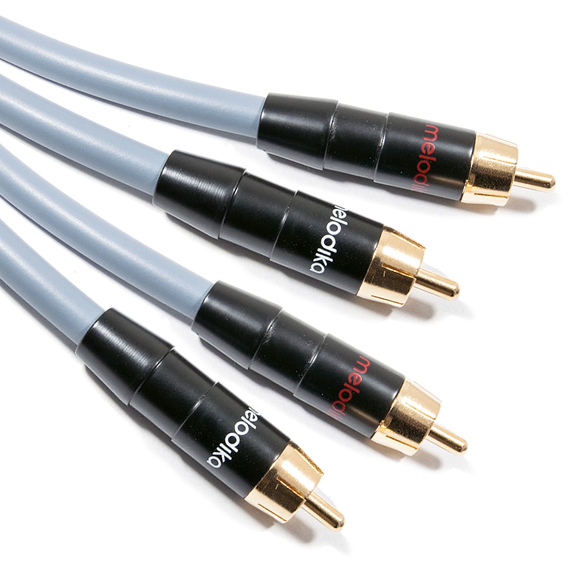 Melodika Gunmetal Edition MD2R40G - Kabel interkonekt audio 2 RCA - 2 RCA (Cinch) 4m 4m ✦ SALON ✦ ZAPYTAJ O RABAT ✦ RATY 30x0%