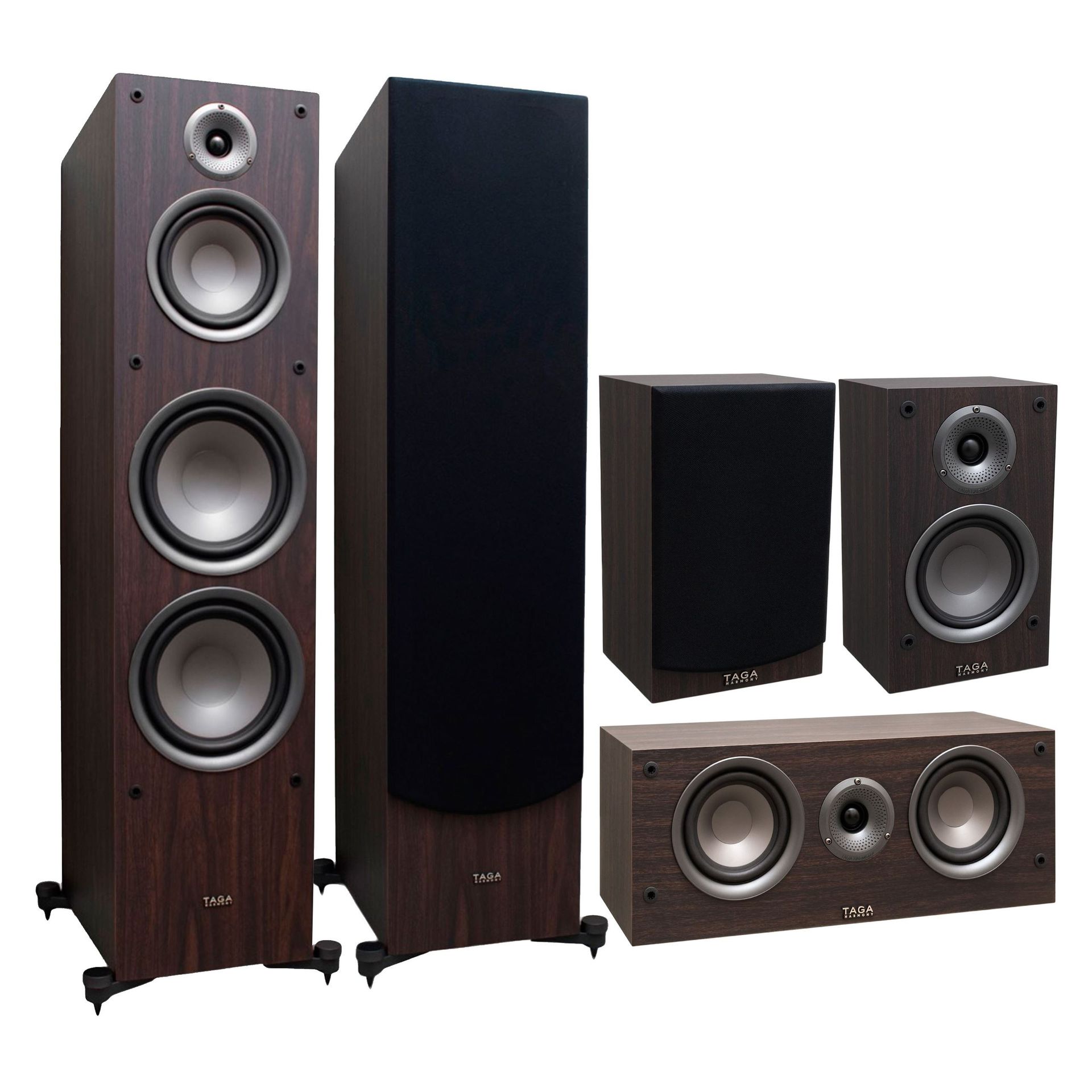 Taga Harmony TAV-807 F/C/S – Zestaw kolumn do kina domowego 5.0 Modern Wenge