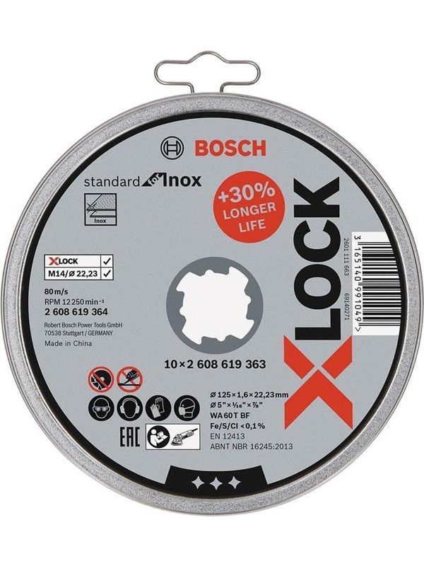 Bosch Cutting disc X-LOCK 125 x 1.6 mm 10 pcs.