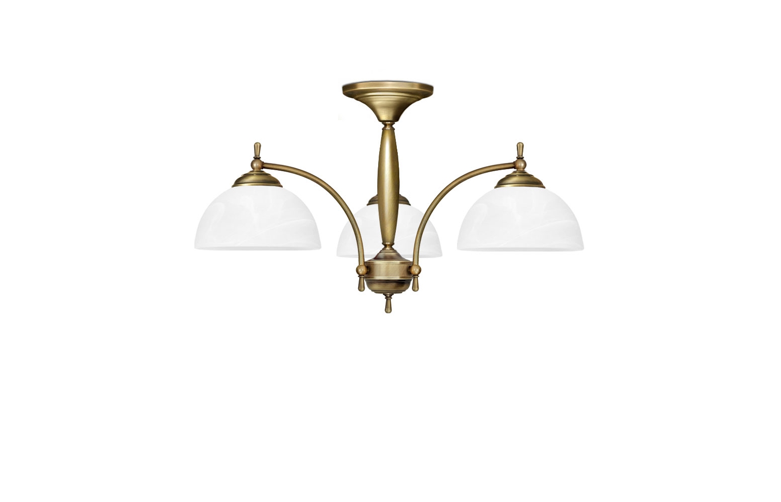 Krótki mosiężny żyrandol C-S3K