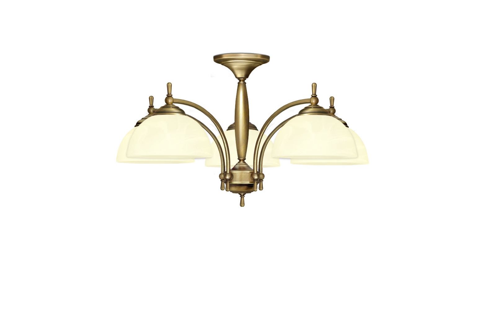 Niski mosiężny żyrandol 5-punktowy C-S5K