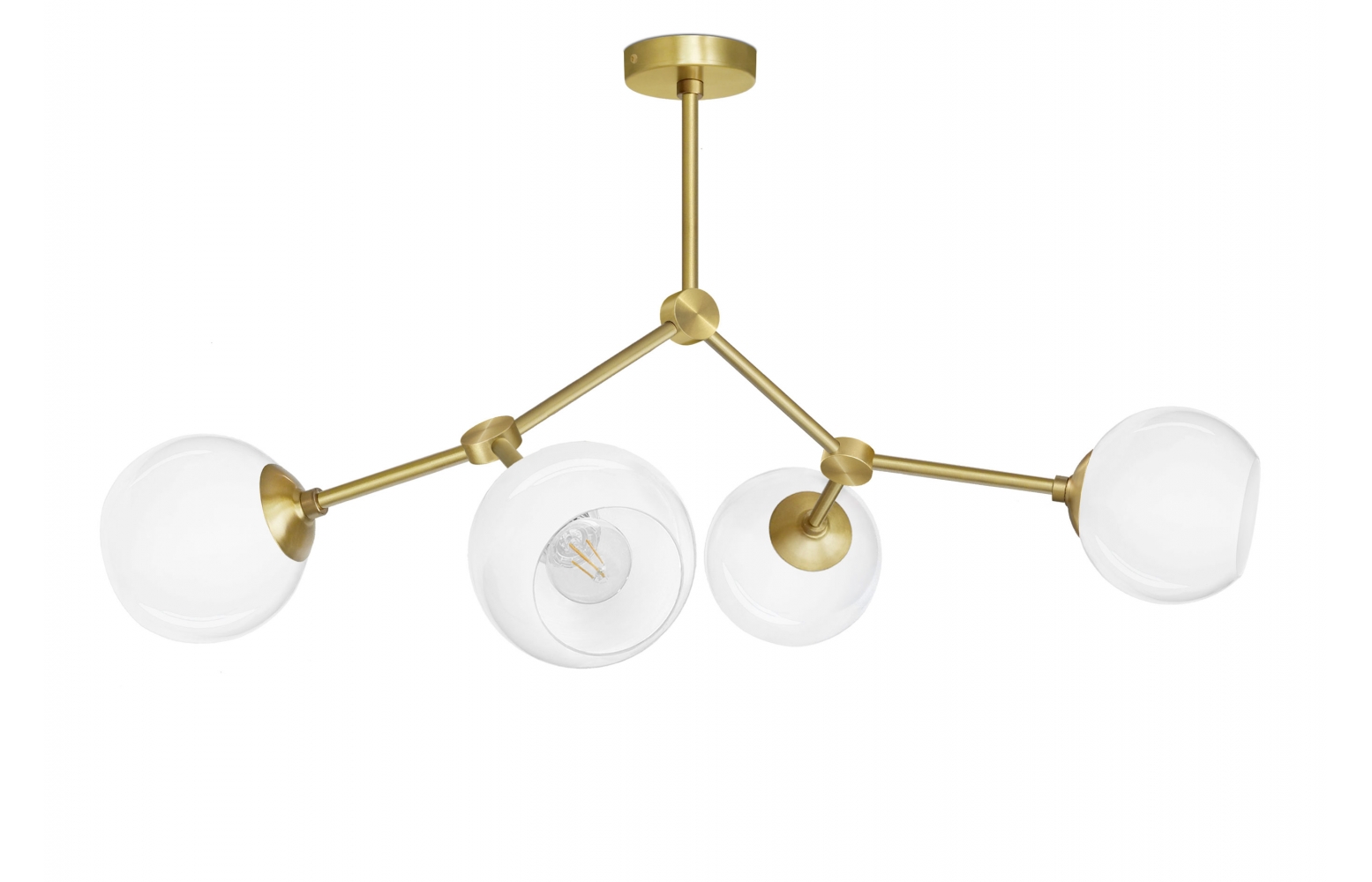 Złota mosiężna lampa loftowa G-S4