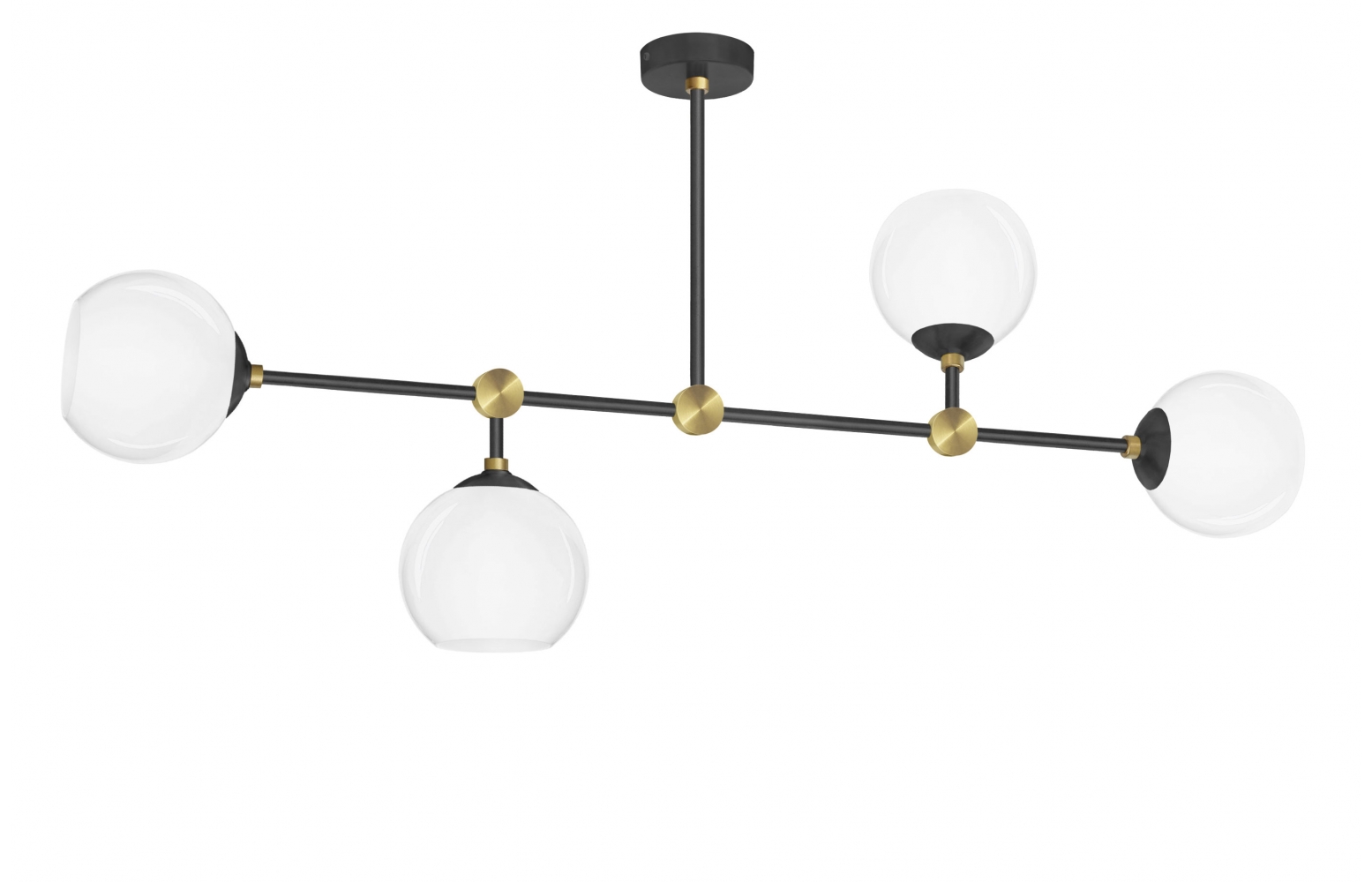 Czarna lampa wisząca ze złotymi dodatkami GR-S4D