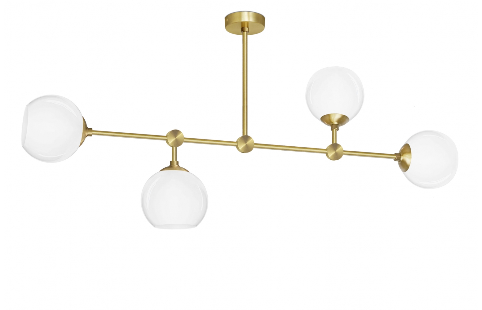 Długa złota mosiężna lampa wisząca G-S4D