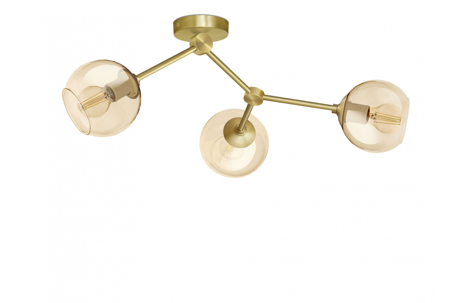 Niska sufitowa lampa mosiężna GB-S3K