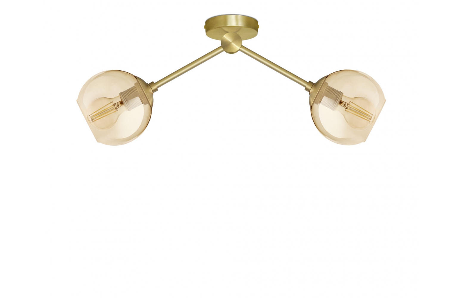 Przysufitowa złota lampa mosiężna GB-S2K