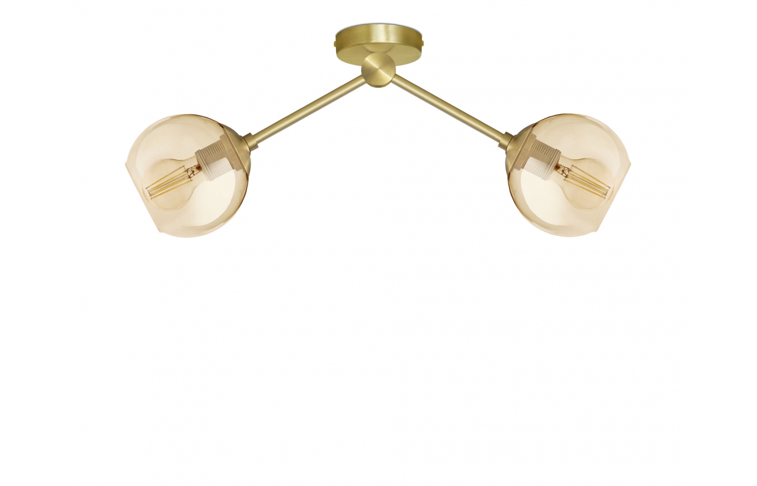 Przysufitowa złota lampa mosiężna GB-S2K